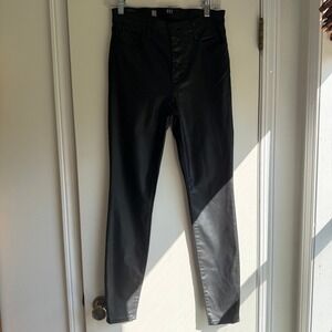 KUT from the Kloth Mia High Rise Skinny Faux Leather Pants Black Size 2